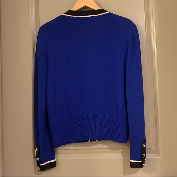 Vintage St. John Collection by Marie Gray Santana Knit Jacket Royal Blue Size M - Picture 11 of 12